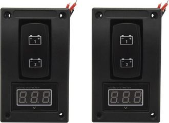 OEM Panel De Prueba De Bater&iacute;a Dual Led De 2 X 12-24 V Con Interruptor Basculante Para Autom&oacute;vil, Cami&oacute;n, Embarcaci&oacute;n, Volt&iacute;metro