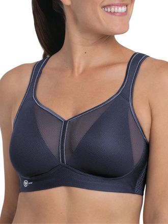 Anita Womens Active Air Control Deltapad Sports Bra - Blue Polyamide - Size 30H