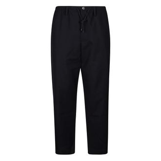 Dries Van Noten Cropped Trousers, male, Blue, XL, Dries Van Noten Trousers Blue