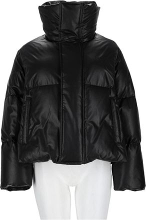 Maison Margiela Cropped Puffer Structured Collar Viscose-Blend Jacket
