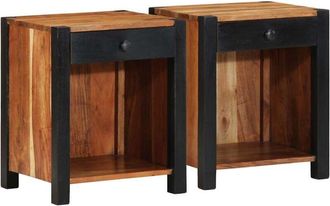 vidaXL Vidaxl - Armario De Noche Marr&oacute;n 40 X 35 X 50 Cm Madera Maciza De Acacia