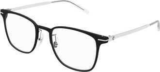 Montblanc Stijlvolle Bril in Zwart - Heren - Brillen - Zwart - 52 MM - Accessoires
