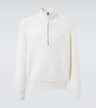 Tom Ford Ribbed-knit wool half-zip sweater