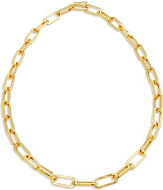 Savvy Cie Jewels 18K GOLD PLATED PAPERCLIP LINK NECKLACE