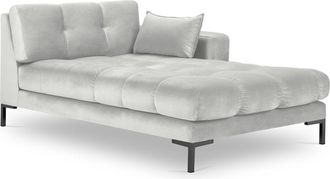 BLOOMINGLOFT Chaiselongue Mamaia Ii Samt mit Armlehne rechts