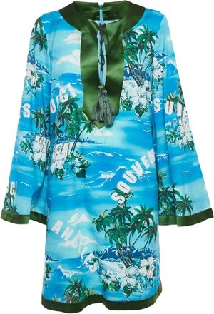 Gucci Shiftjurk met print - Blauw