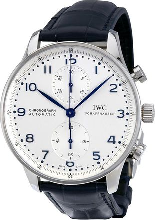 IWC Pre-owned IWC Portuguese Chronograph Automatic White Dial Mens Watch IW371446