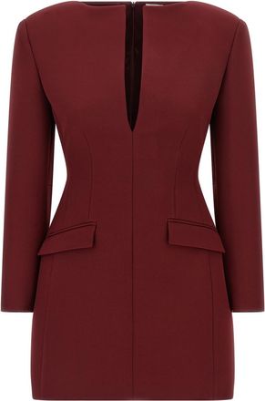Andamane Maroon Tilde dress