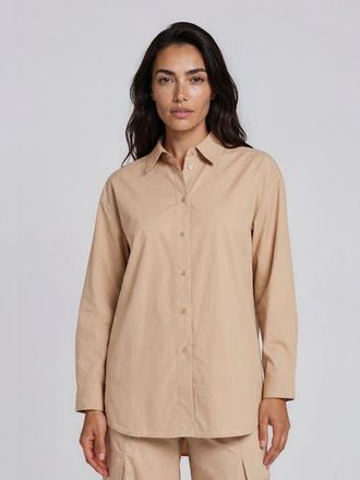 Masai Maidette Oversized Button-Front Shirt in White Pepper at Nordstrom, Size X-Small
