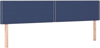 vidaXL Cabecero con led de tela azul 200x5x78/88 cm Vidaxl