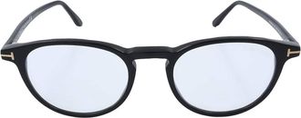 Tom Ford Blue Light Block Oval Unisex Eyeglasses FT5803-B 001 49