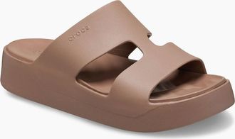 Crocs Womens Crocs Getaway Platform H-Strap EVA Womens Latte Sandals - Brown - Size: UK 8 / eu 41/42 / us w10