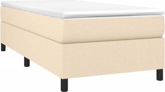 vidaXL Estructura de cama sin colchón tela crema 100x200 cm Vidaxl