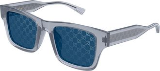 Gucci GG2072SA Asian Fit 004 Mens Sunglasses Grey Size 52 - Free RX Lenses - Free RX Lenses