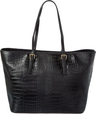 Persaman New York Penny Croc-Embossed Leather Tote