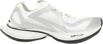 Balenciaga Wit Zilver Track Sneakers - Heren - Sneakers - Wit - 45 EU - Leer - Schoenen