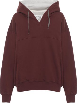 Maison Margiela Red Cotton Kangaroo Hoodie