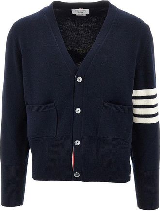 Thom Browne Wool cardigan with horse inlay Man IV