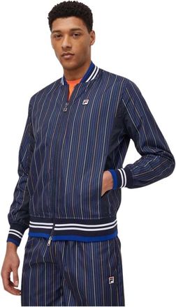 Fila Gestreepte Logo Jas - Heren - Bomber jackets - Blauw - XL - Leer - Jassen