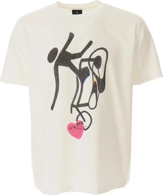 Paul Smith Heart Cycle T-shirt - Heren - T-shirts - Beige - S - Katoen - Tops