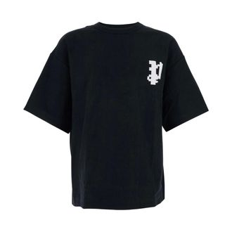 Purple Tops, Heren, Zwart, L, Katoen, T-shirt met ronde hals