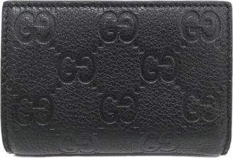 Gucci Black Leather Wallet (Tri-Fold) (Pre-Owned)