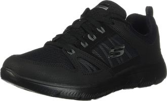 Skechers Womens Summits at Sneaker, Black/White=BKW, 6 UK Wide