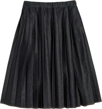 Jil Sander Denim Midi Round Skirt