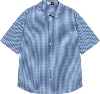 Loewe Short Sleeve Shirt - Heren - Korte mouwen Overhemden - Blauw - 3XS - Overhemden