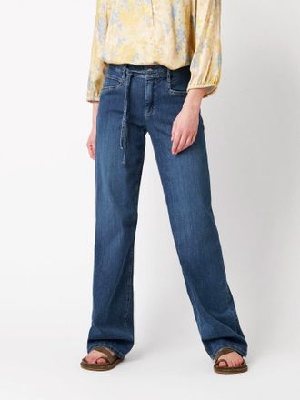 Toni 5-Pocket-Jeans TONI Liv Straight, Damen, Gr. 36, N-Gr, blau bleached used, Denim/Jeans, Obermaterial: 88% Baumwolle, 10% Polyester, 2% Elasthan, regul