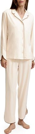 Petite Plume Margaux Lightweight Pima Cotton Pajamas in White at Nordstrom, Size X-Large
