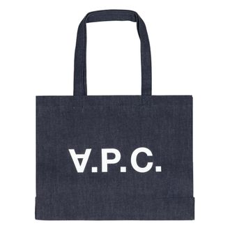 A.P.C. Shopping Bags, female, Blue, ONE SIZE, Daniela tote-bag