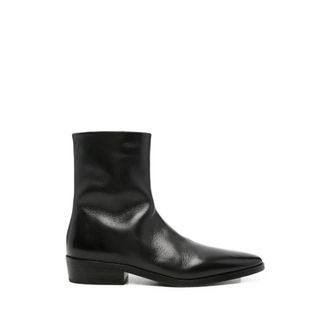 Mars&egrave;ll Side-zip Leather Ankle Boots