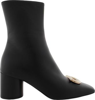 Ferragamo Placida Gancini Ornament Anke Boots, Size 7 C