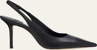 Jimmy Choo London 85mm Love Leather Slingback Pumps