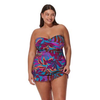 Gottex Plantopia Plus Size Bandeau Swimdress