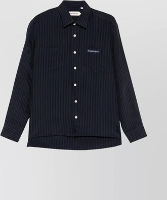 Namacheko shirt striped collar button-down