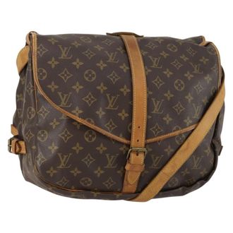Louis Vuitton Saumur Monogram Canvas Brown Canvas Handbag (Pre-Owned)