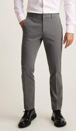 Bonobos Jetsetter Flat Front Stretch Wool Dress Pants in Grey at Nordstrom, Size 34 X 30