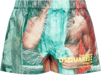 Dsquared2 X Tom Bianchi Printed Shorts - Heren - Bermuda - Veelkleurig - 2XL - Leer - Korte Broeken
