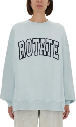 Rotate Light Blue Logo Crew Neck Sweatshirt