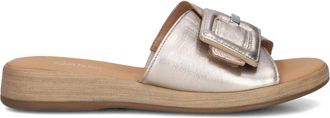 Gabor Schoenen, Dames, Geel, 40 EU, Leer, Elegante leren slippers
