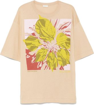 Dries Van Noten Relaxed-Fit Beige Crew Neck T-Shirt