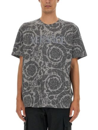 Versace Silhouette Baroque Logo T-Shirt