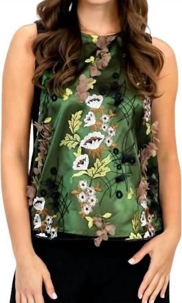 Eva Franco Gail Tank In Emerald Meadow