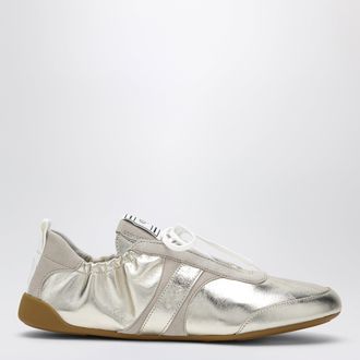 Chlo&eacute; Sneakers Chlo&eacute; Kick effetto metallizzato palladio