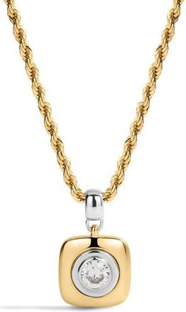 Luv AJ The Luna Bezel Cubic Zirconia in Gold at Nordstrom