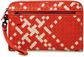 Bottega Veneta Pre-owned Bottega Veneta Bicolor Nappa Intrecciato Document Case Ladies 19XGU15RST89HLUI
