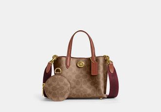 Coach Willow Tote Bag 18 In Signature Canvas