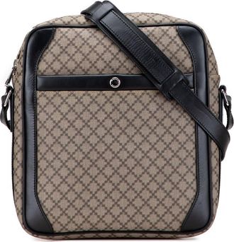 Gucci Pre-owned Gucci Diamante Coated Canvas Zip Crossbody Unisex 268159 493075